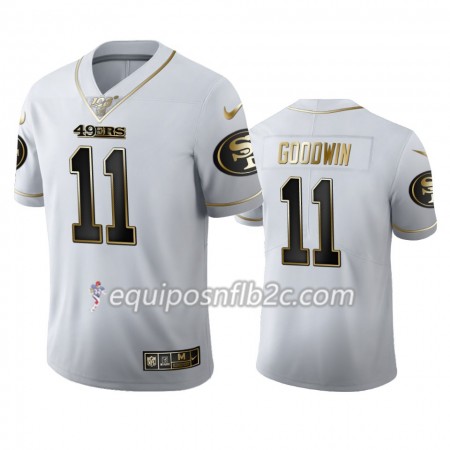 Camiseta Hombre NFL San Francisco 49ers Marquise Goodwin 11 Nike Blanco Golden Edition Camiseta Hombre NFL San Francisco 49ers Marquise Goodwin 11 Nike Blanco Golden Edition